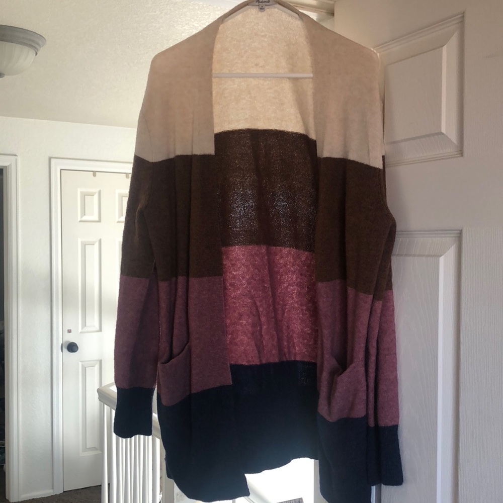 Merino Wool & Alpaca Madewell Colorblock Cardigan